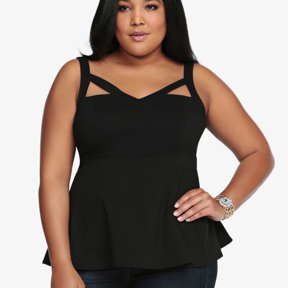 Torrid cutout peplum top
